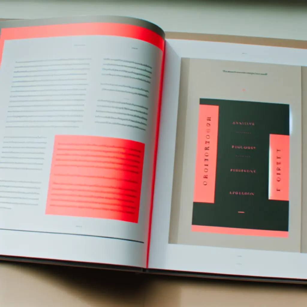 Editorial annual report design spread