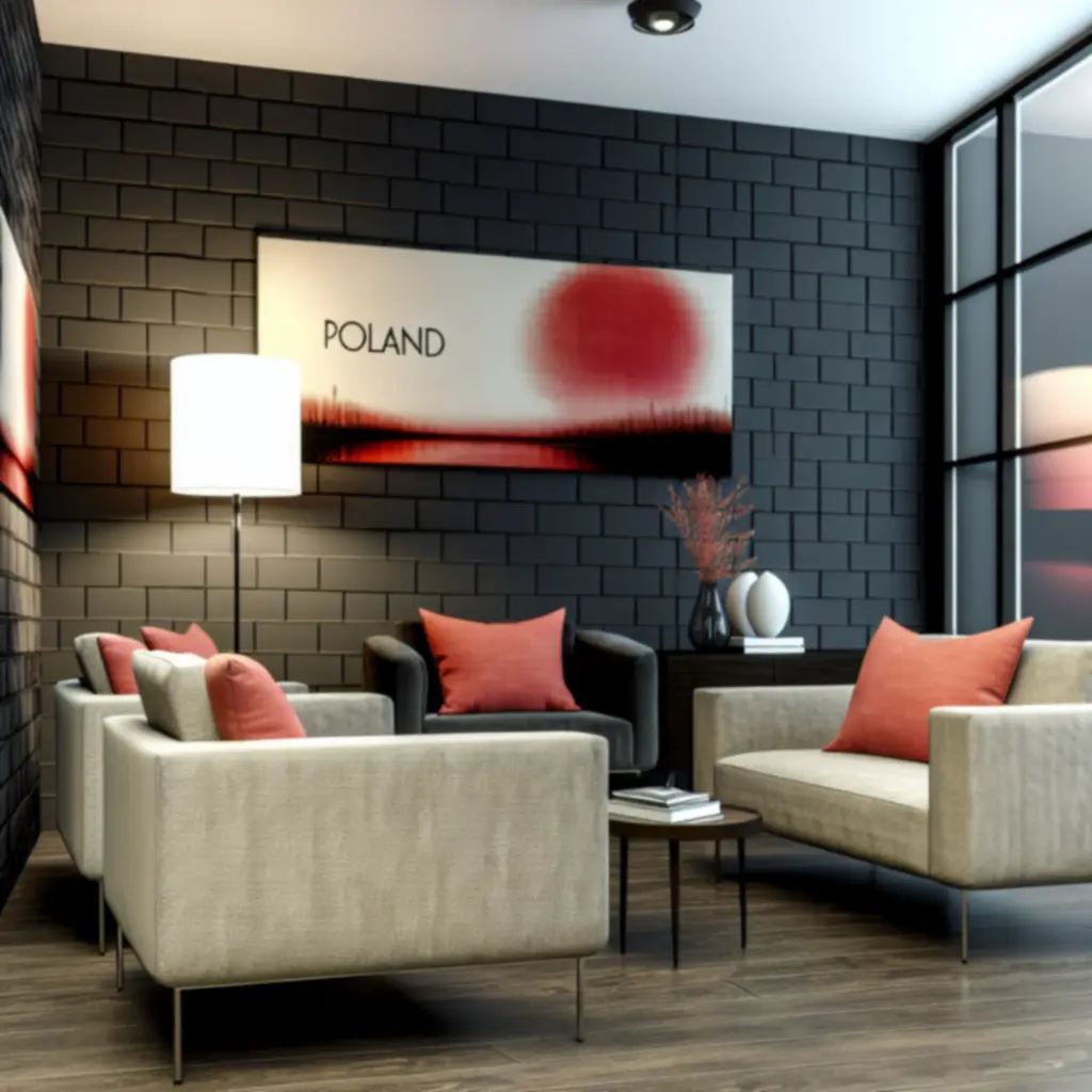 Warsaw studio interior showing creative workspace