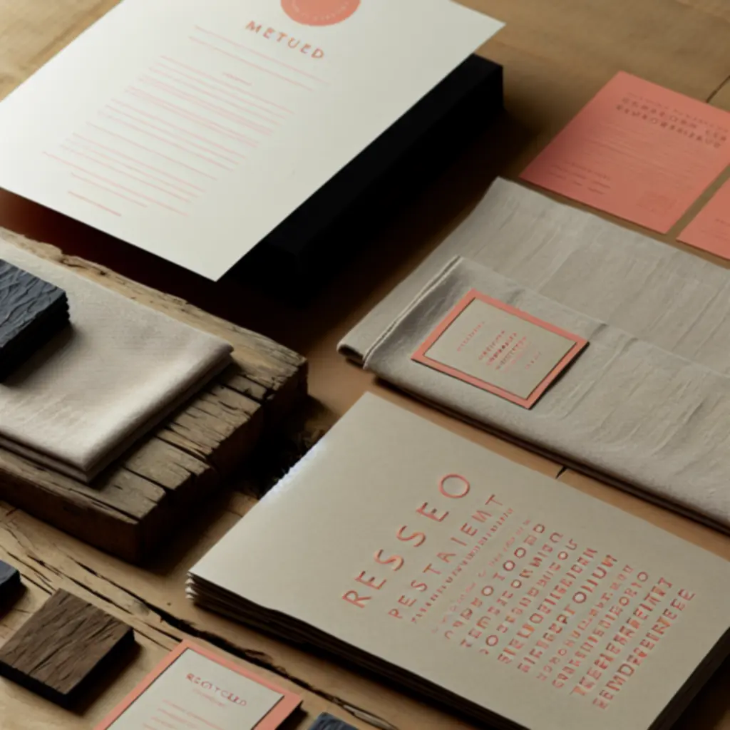 Materiały brandingu eko-luksusowego Verde Hotels podkreślające materiały organiczne